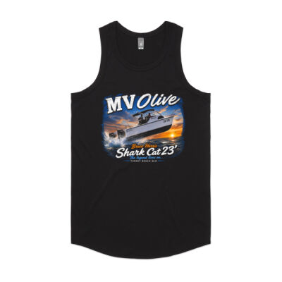 MV Olive Shark Cat 23 - dark singlet Thumbnail