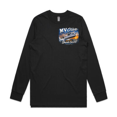 MV Olive Shark Cat 23 - dark longsleeve Thumbnail